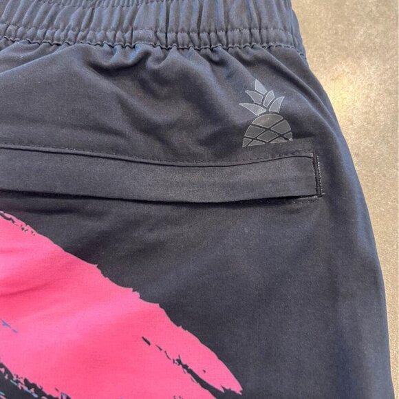 Chubbies Men's Black Swim Trunks with Blue and Pink Accents - Picture 5 of 9